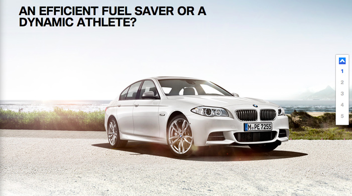 BMW ( 25 Animated home page web design examples )